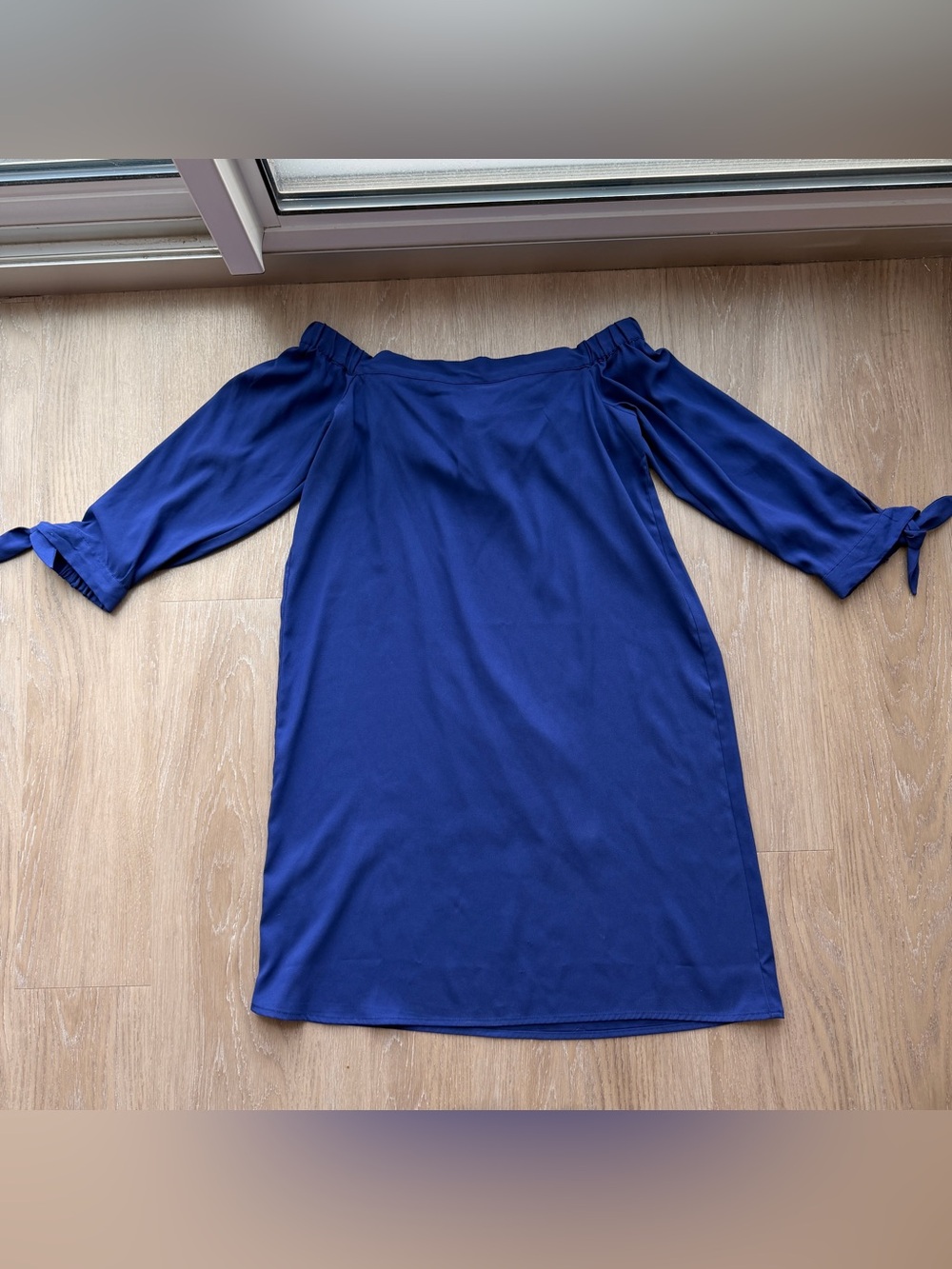Loft blue off the shoulder dress